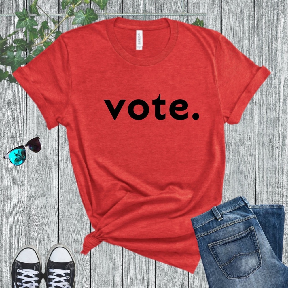 WOMAN SIZE Vote Shirt, RED T-shirt